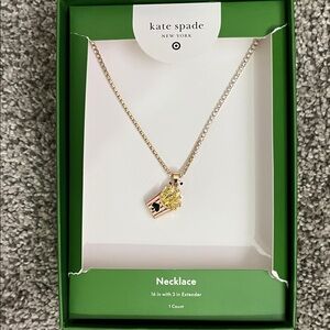 Kate Spade Gold Necklace with Floral Pendant